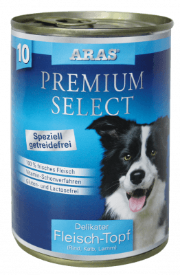 №10 ARAS PREMIUM SELECT HOLISTIC · Консервы холистик класса для собак · Говядина, телятина и баранина · 410г